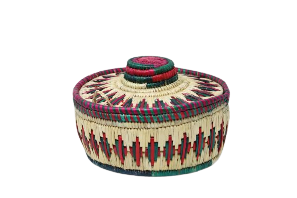 Moonj Grass Handmade Colourful Storage Box