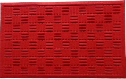 Rectangular Polypropylene Red Mat