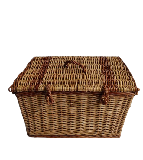 Willow Rectangular Laundry Basket with Cover - Set of 3