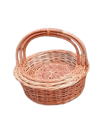 Willow Wicker Round Basket With Handle