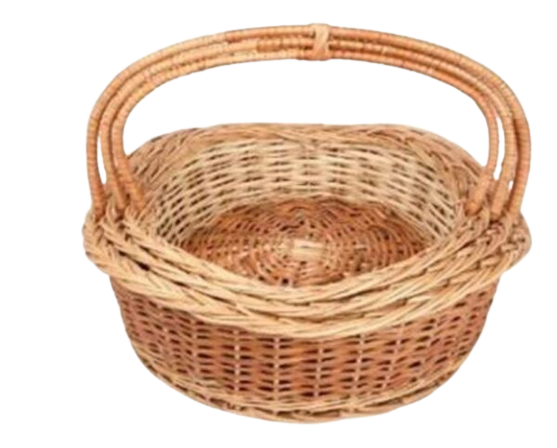 Wicker Weave Basket with Handle