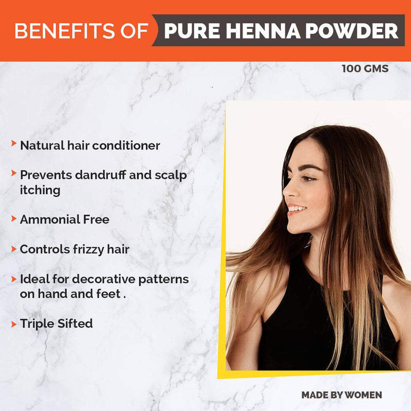 PURE NATURAL HENNA POWDER 227 Gms (1/2 Lb) FOR HAIR - SET OF 2 | Beauty