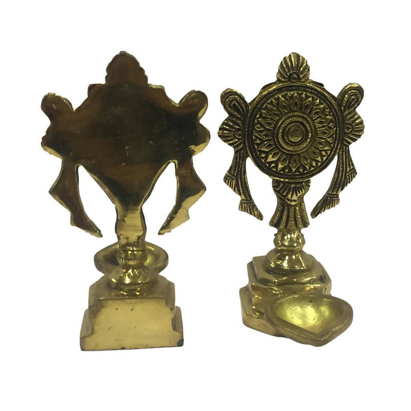 CONCH CHAKRA SET SINGLE FACE BRASS LAMP SIZE 5.2 INCH HEIGHT 