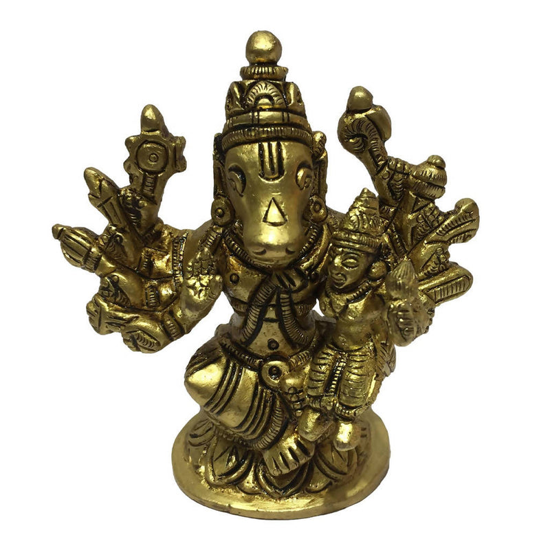 LAKSHMI HAYAGREEVAR WITH 10 HANDS BRASS STATUE 3 INCH HEIGHT 