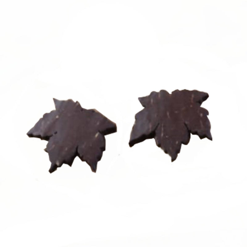 COCONUT SHELL MAPLE LEAF EARRINGS | Lifestyle