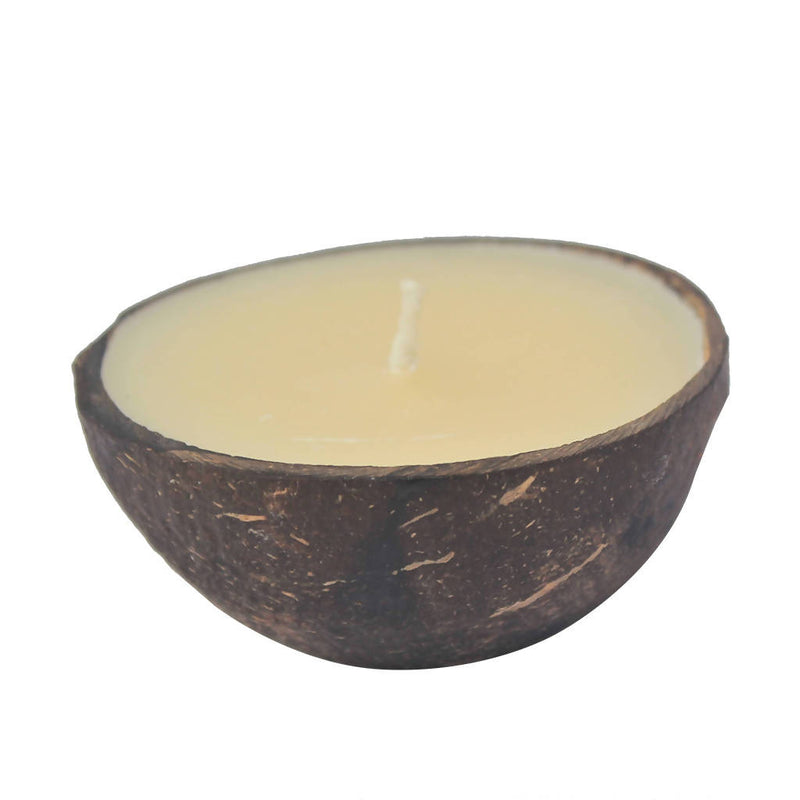 ECO-FRIENDLY COCONUT SHELL SOY CANDLE - 2 PCS | Home & Garden