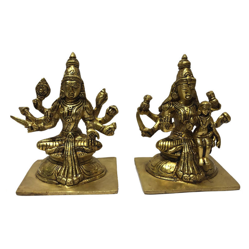 Ashtalakshmi Brass Statue 5 Inch Height Each | Home & Garden