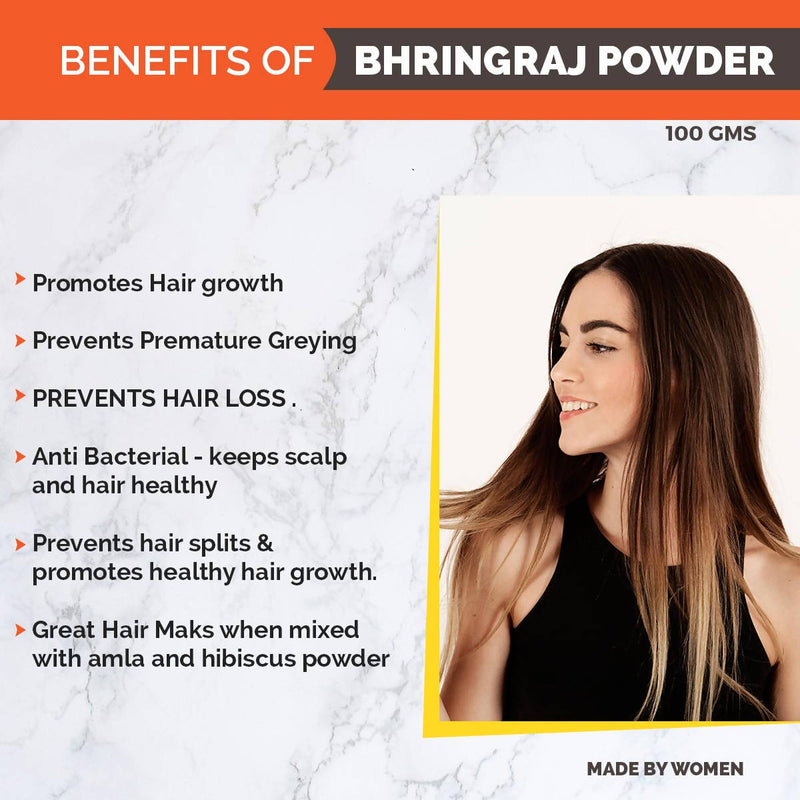 NATURAL BHRINGRAJ POWDER- FOR HAIR- 227g | 0.5 LB/ SET OF 2 | Beauty